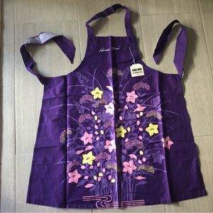 NWT Hanae Mori by Pronty Apron Floral Purple